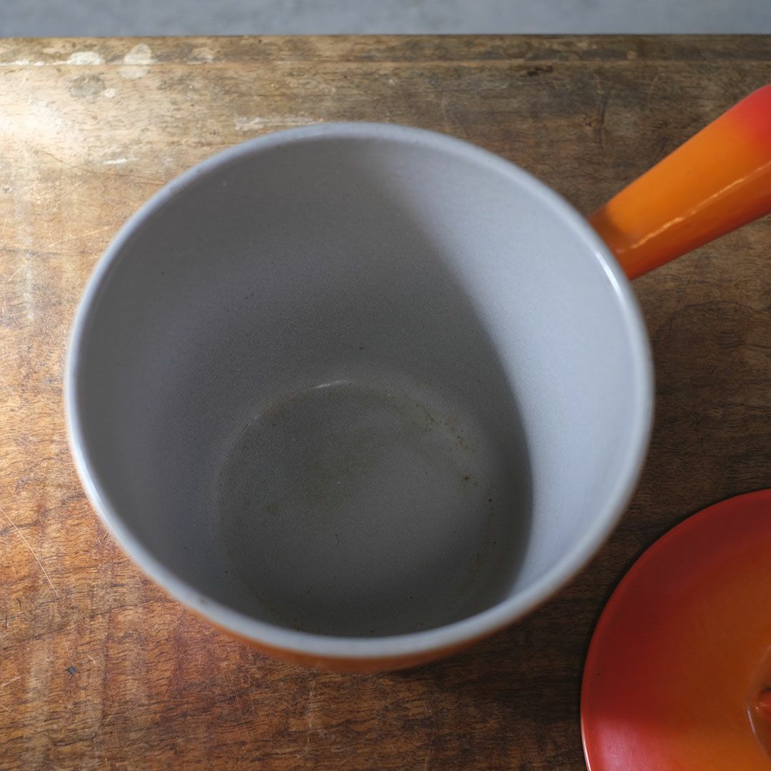 ヴィンテージ ル・クルーゼ LE CREUSET 鍋 オレンジ 片手鍋 フランス9