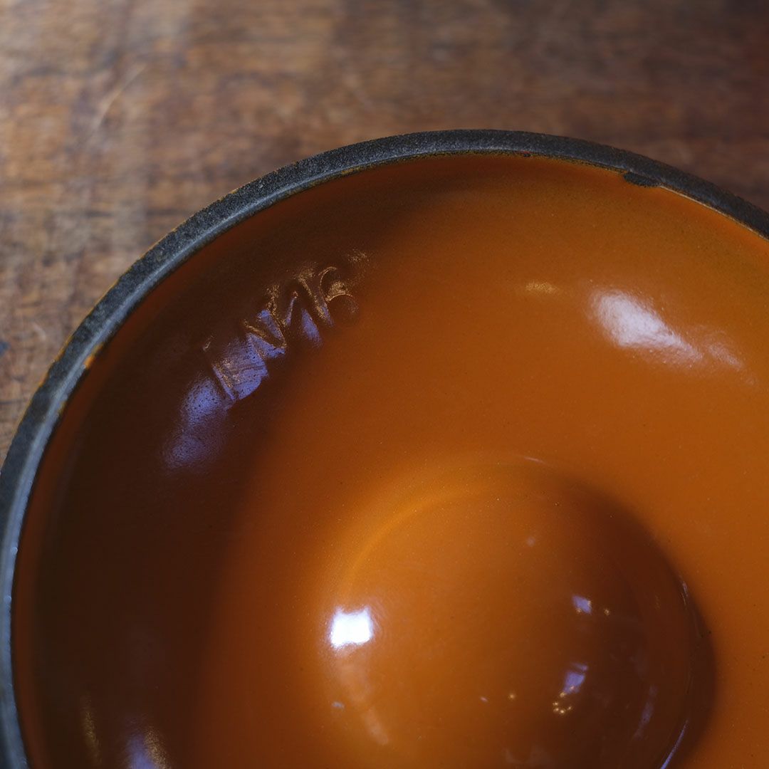 ヴィンテージ ル・クルーゼ LE CREUSET 鍋 オレンジ 片手鍋 フランス10