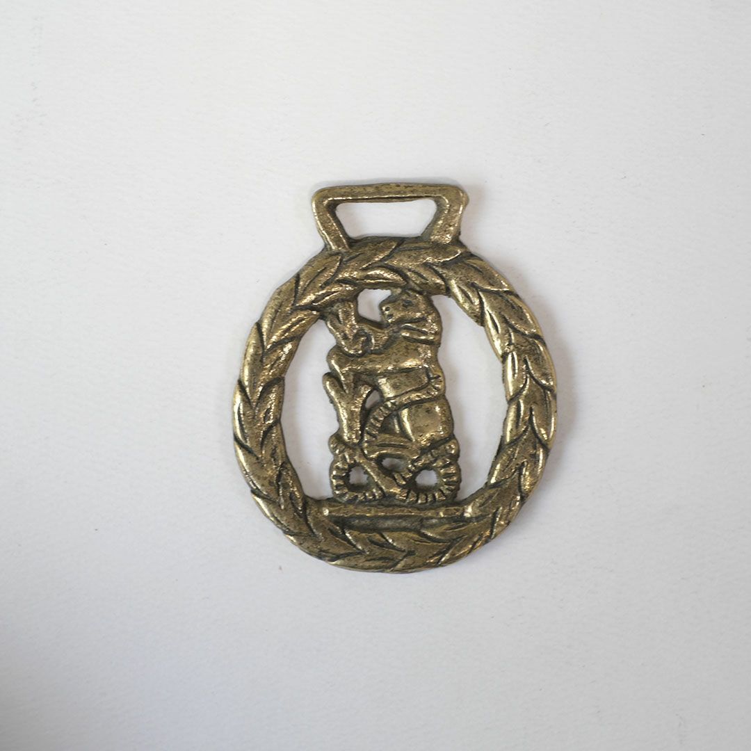 アンティーク馬具飾り イギリス 動物モチーフ真鍮製 ホースブラス6