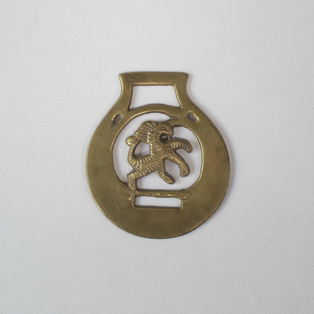 アンティーク馬具飾り イギリス 動物モチーフ真鍮製 ホースブラス7