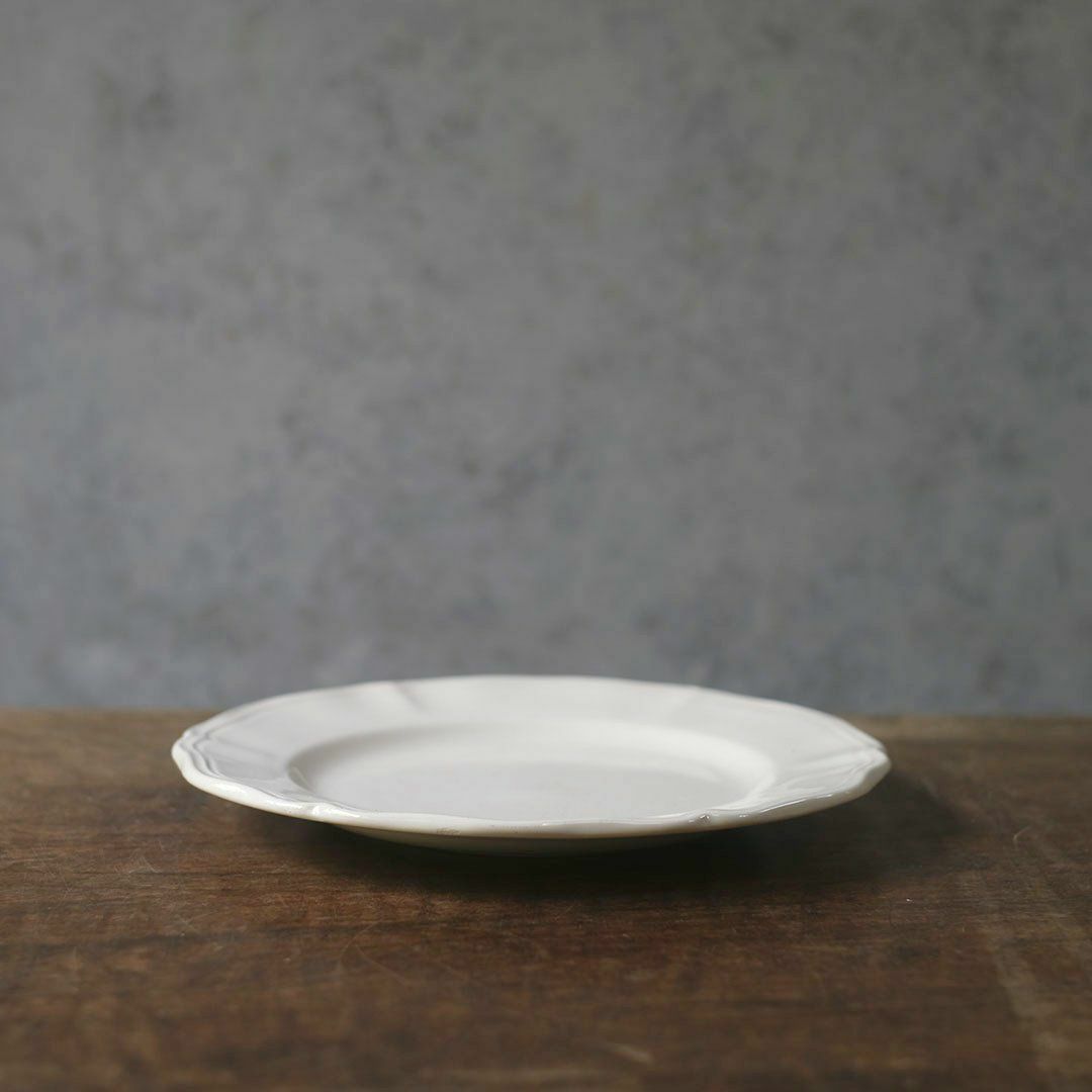 アンティーク皿 フラワーリムプレート 白 花リム皿/アンティーク食器4