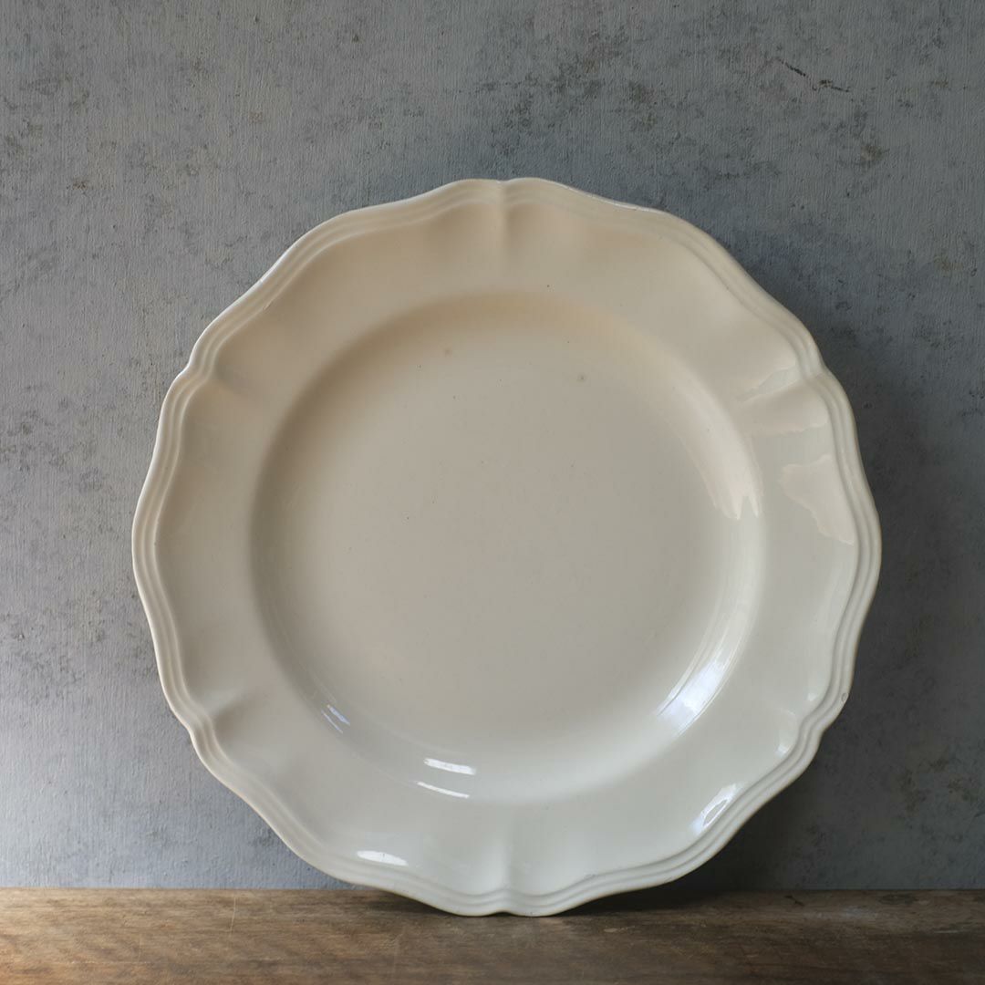 アンティーク皿 フラワーリムプレート 白 花リム皿/アンティーク食器6