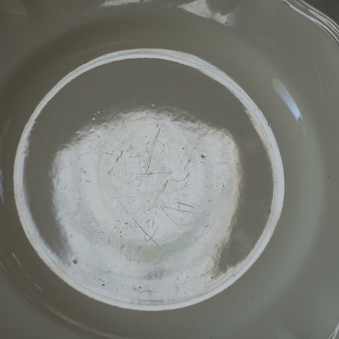 アンティーク皿 フラワーリムプレート 白 花リム皿/アンティーク食器8