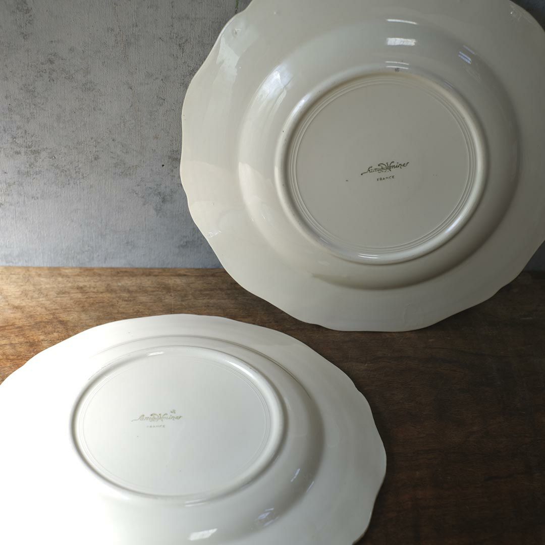 アンティーク皿 フラワーリムプレート 白 花リム皿/アンティーク食器9