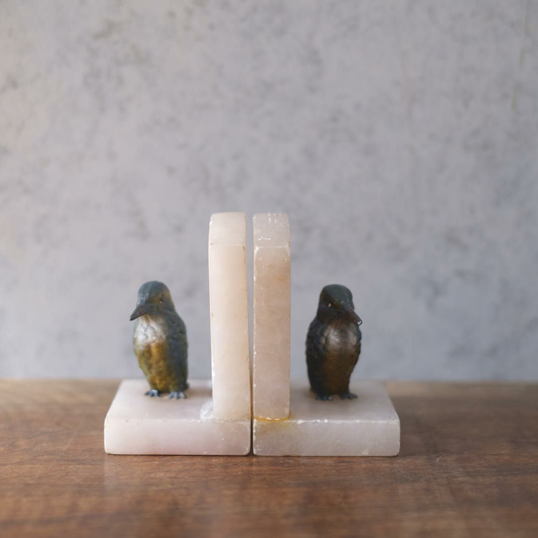 アンティークブックエンド 鳥 大理石2
