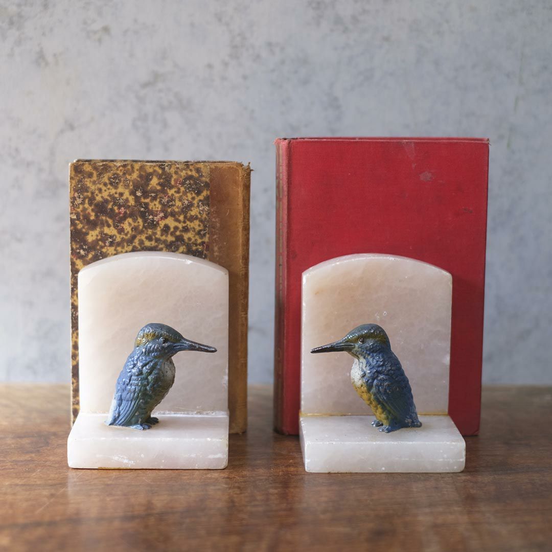 アンティークブックエンド 鳥 大理石3