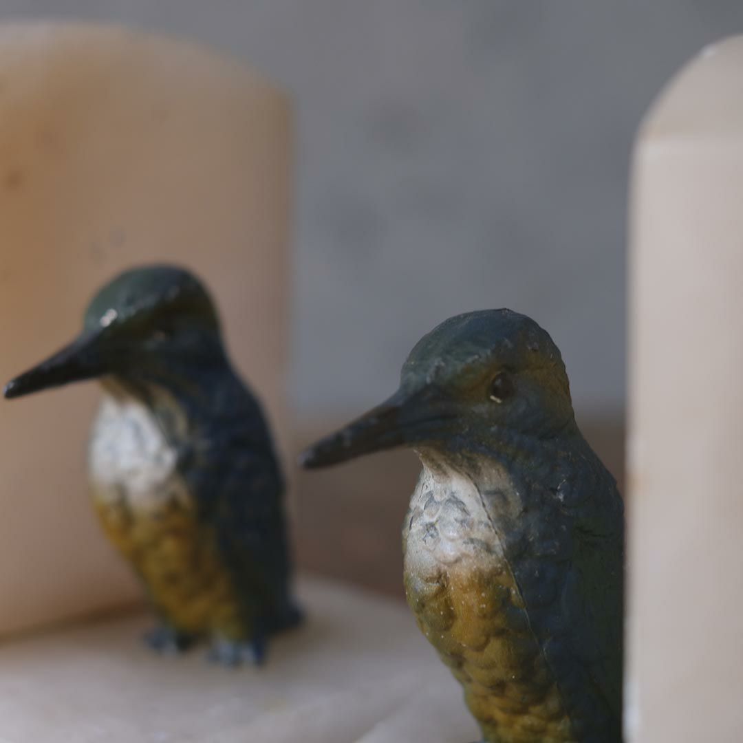 アンティークブックエンド 鳥 大理石9