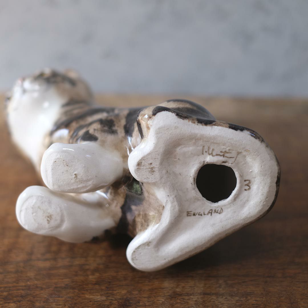 ヴィンテージ ウィンスタンレーキャット/ケンジントンキャット・サビ猫　三毛猫 イギリス 陶芸作家Jenny Winstanley 置物8