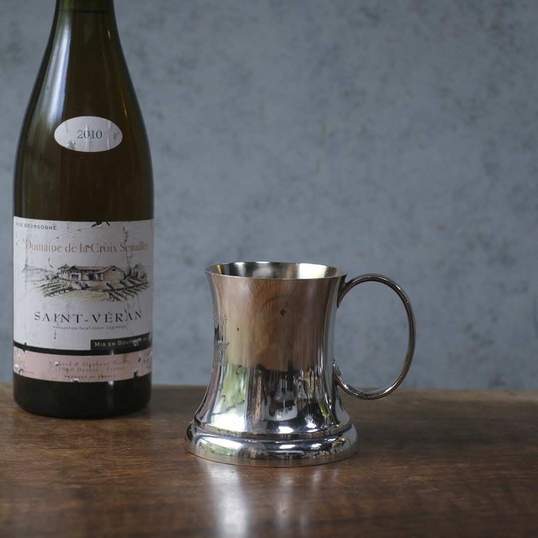 アンティークマグカップ シルバープレート イギリス