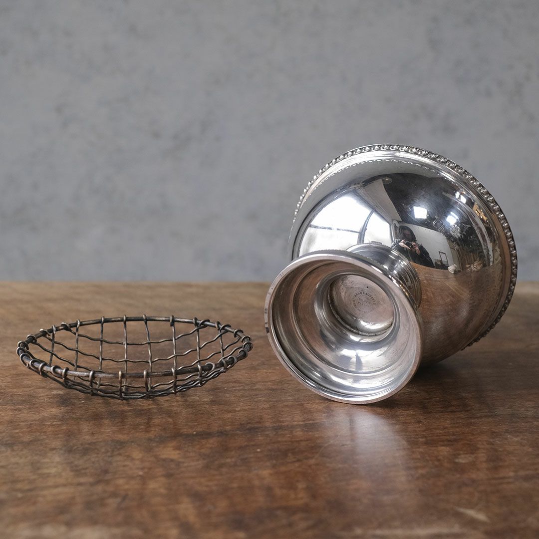 アンティークローズボウル 薔薇の花瓶 シルバープレート イギリス5