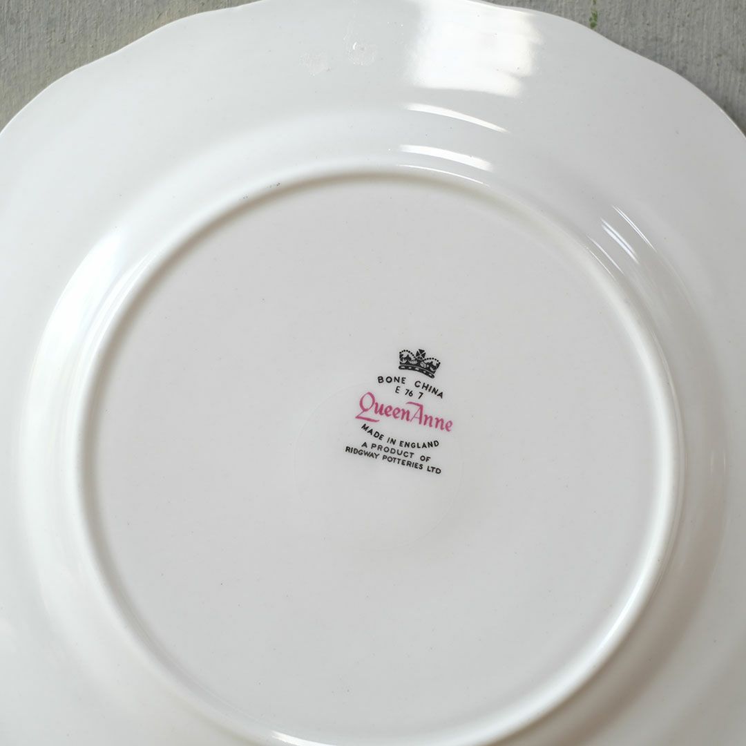 ヴィンテージティーカップトリオ QUEEN ANNE(クイーンアン)菫 バイオレット イギリス11