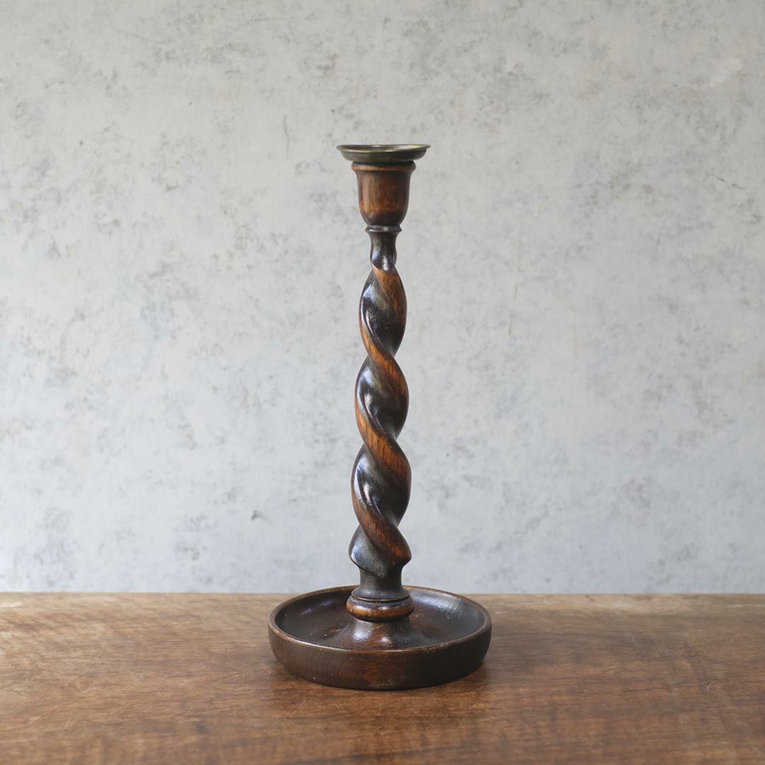 アンティーク キャンドルスティック バーリーツイスト イギリス 燭台1