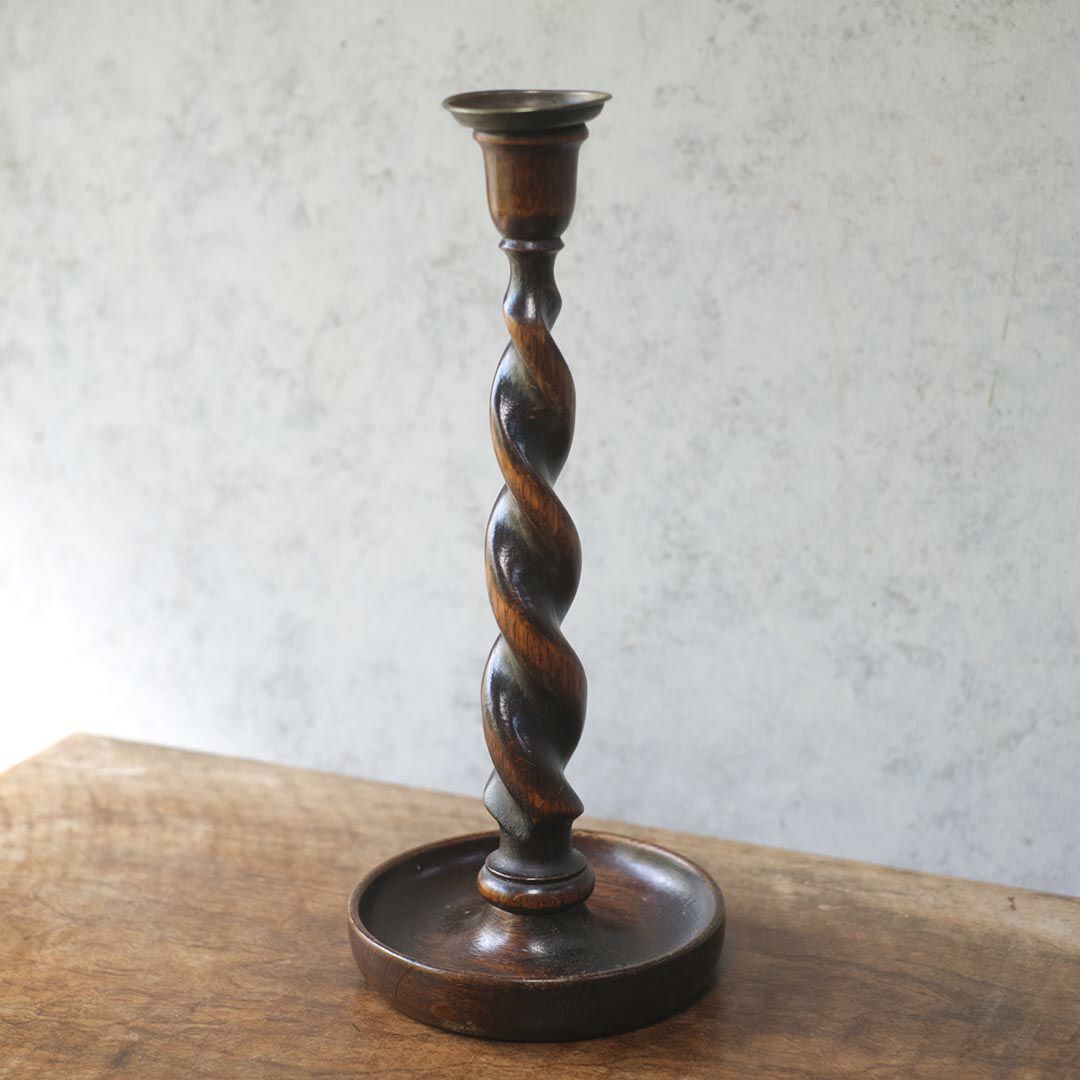 アンティーク キャンドルスティック バーリーツイスト イギリス 燭台2