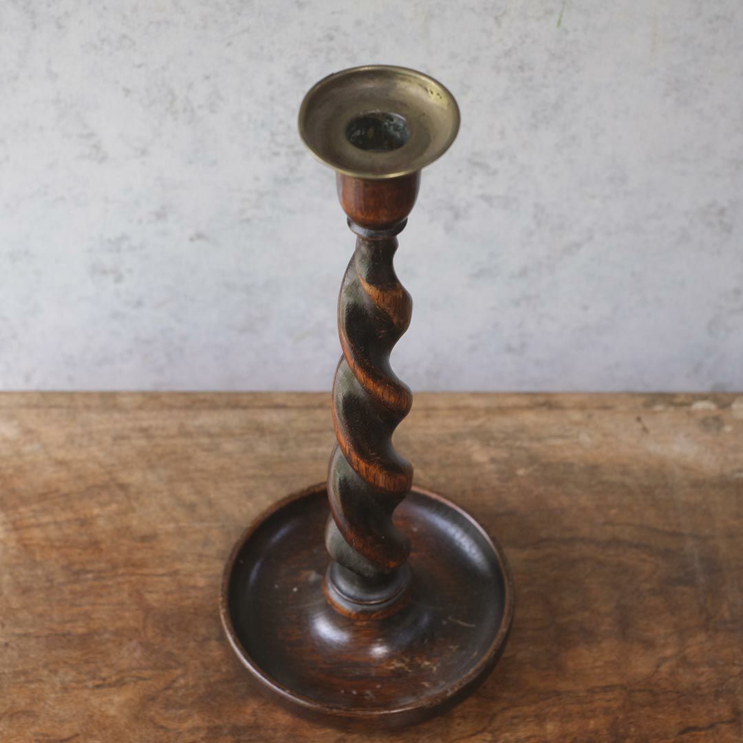アンティーク キャンドルスティック バーリーツイスト イギリス 燭台3