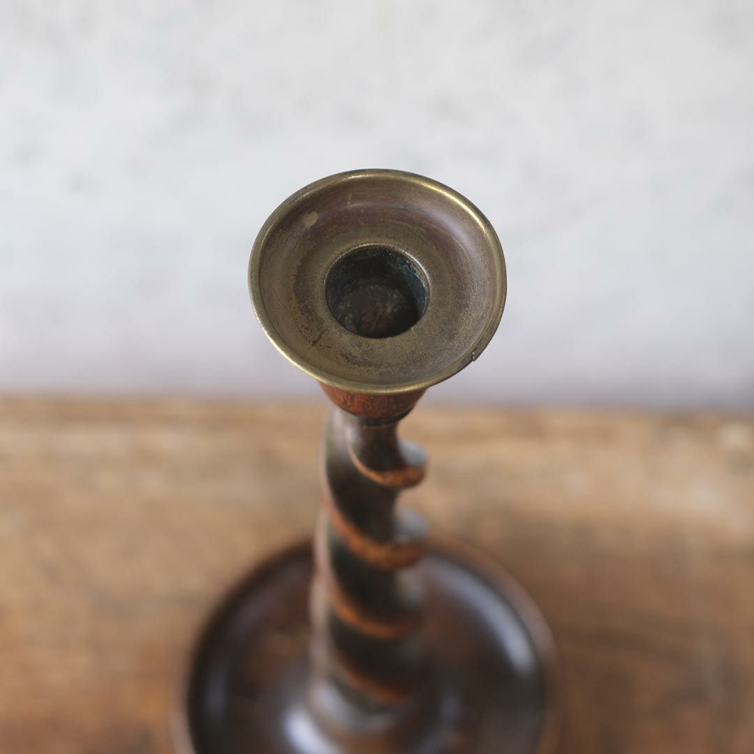 アンティーク キャンドルスティック バーリーツイスト イギリス 燭台4