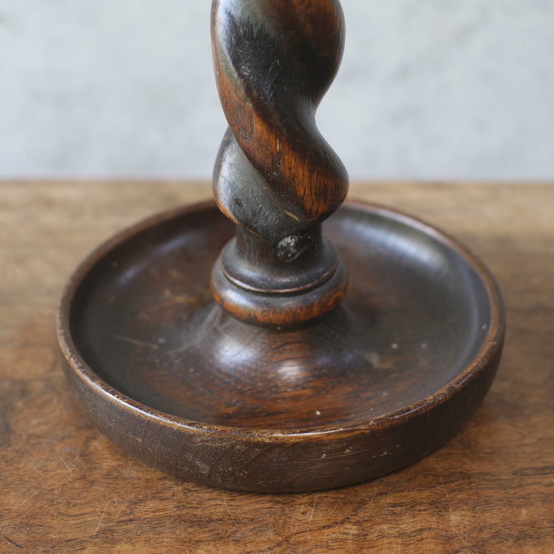 アンティーク キャンドルスティック バーリーツイスト イギリス 燭台5