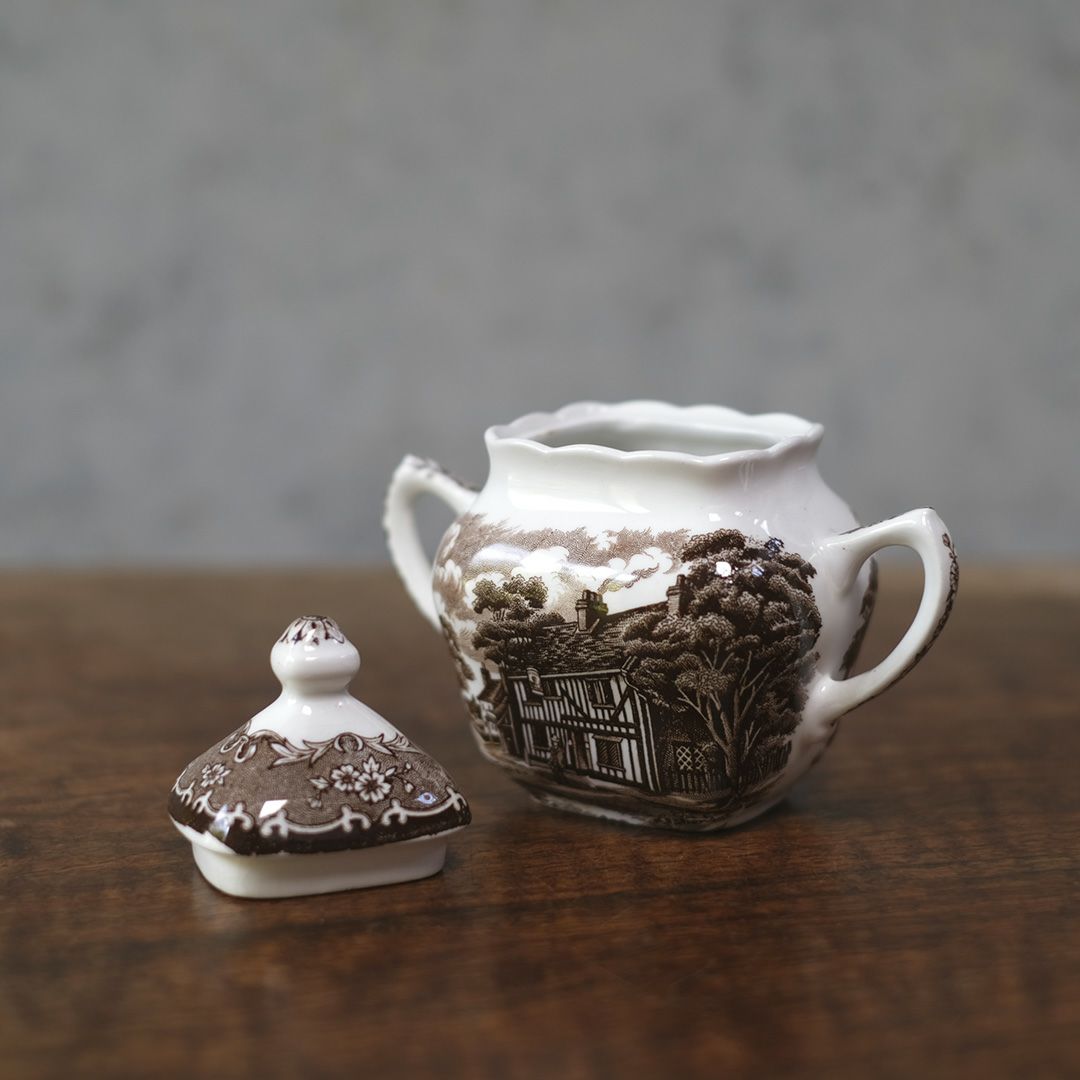 アンティークシュガーポット W.H. Grindley & Co Ltd（グラインドレー）陶器 イギリス4