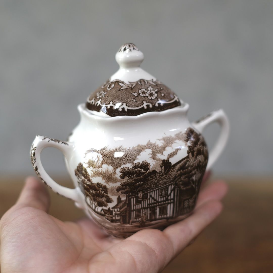 アンティークシュガーポット W.H. Grindley & Co Ltd（グラインドレー）陶器 イギリス6