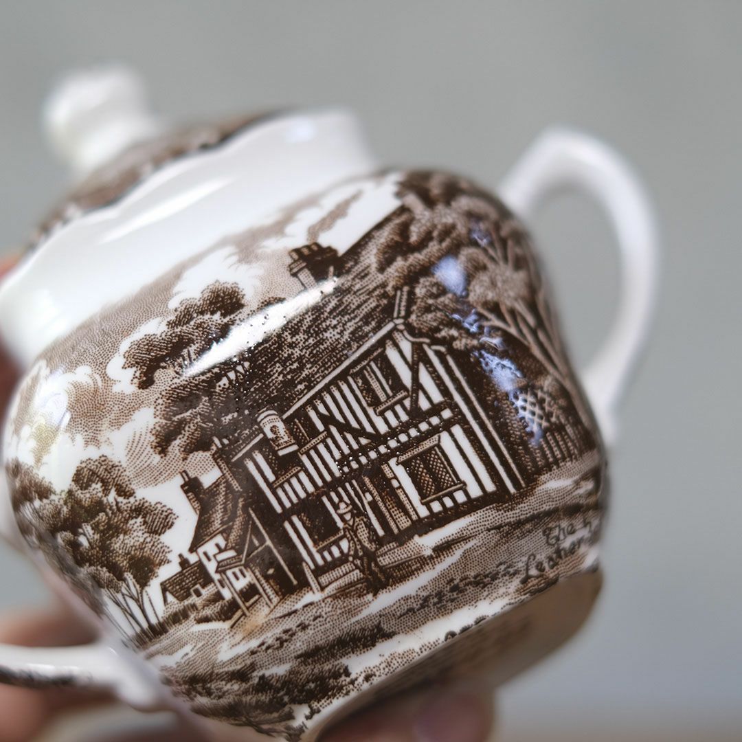 アンティークシュガーポット W.H. Grindley & Co Ltd（グラインドレー）陶器 イギリス8