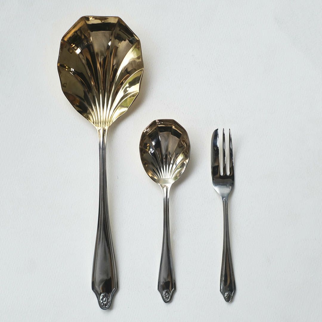 アンティークデザートスプーンセット シルバープレート イギリス4