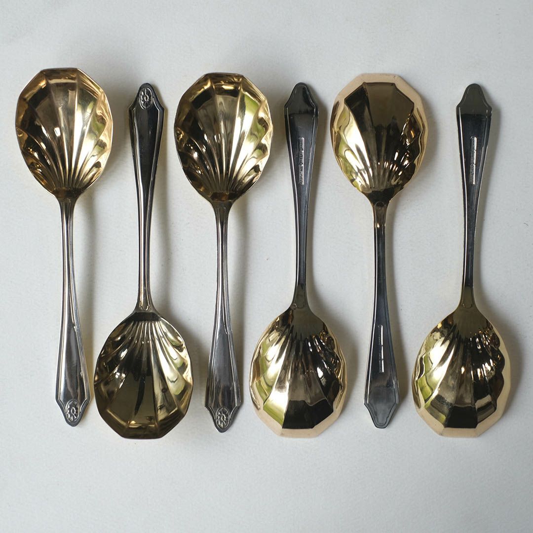 アンティークデザートスプーンセット シルバープレート イギリス5