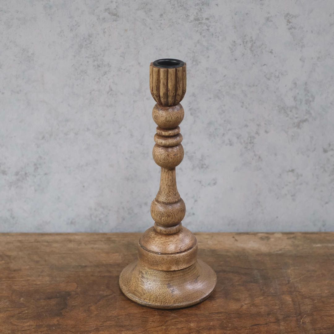 ウッドキャンドルスタンド 天然木 アンティーク風 手作り 燭台2