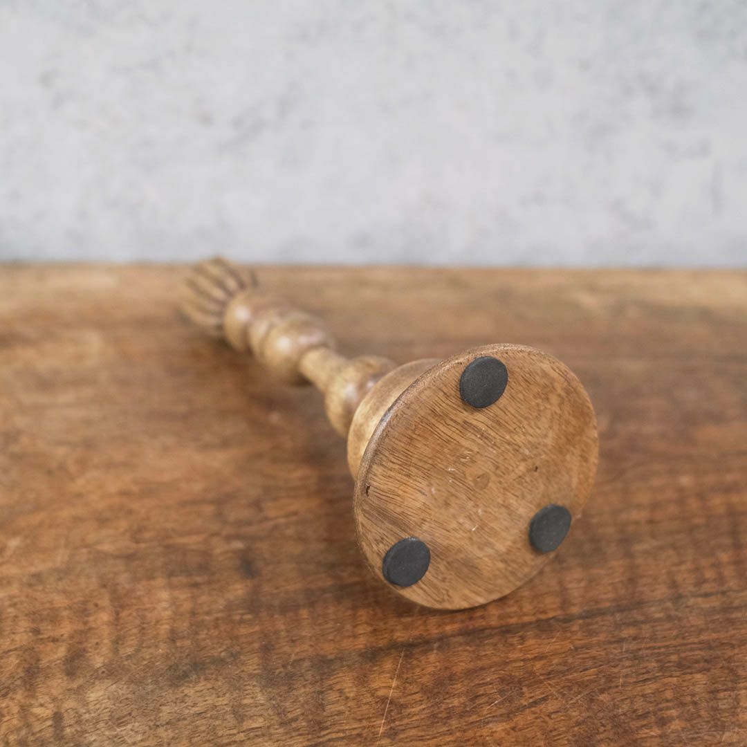 ウッドキャンドルスタンド 天然木 アンティーク風 手作り 燭台4