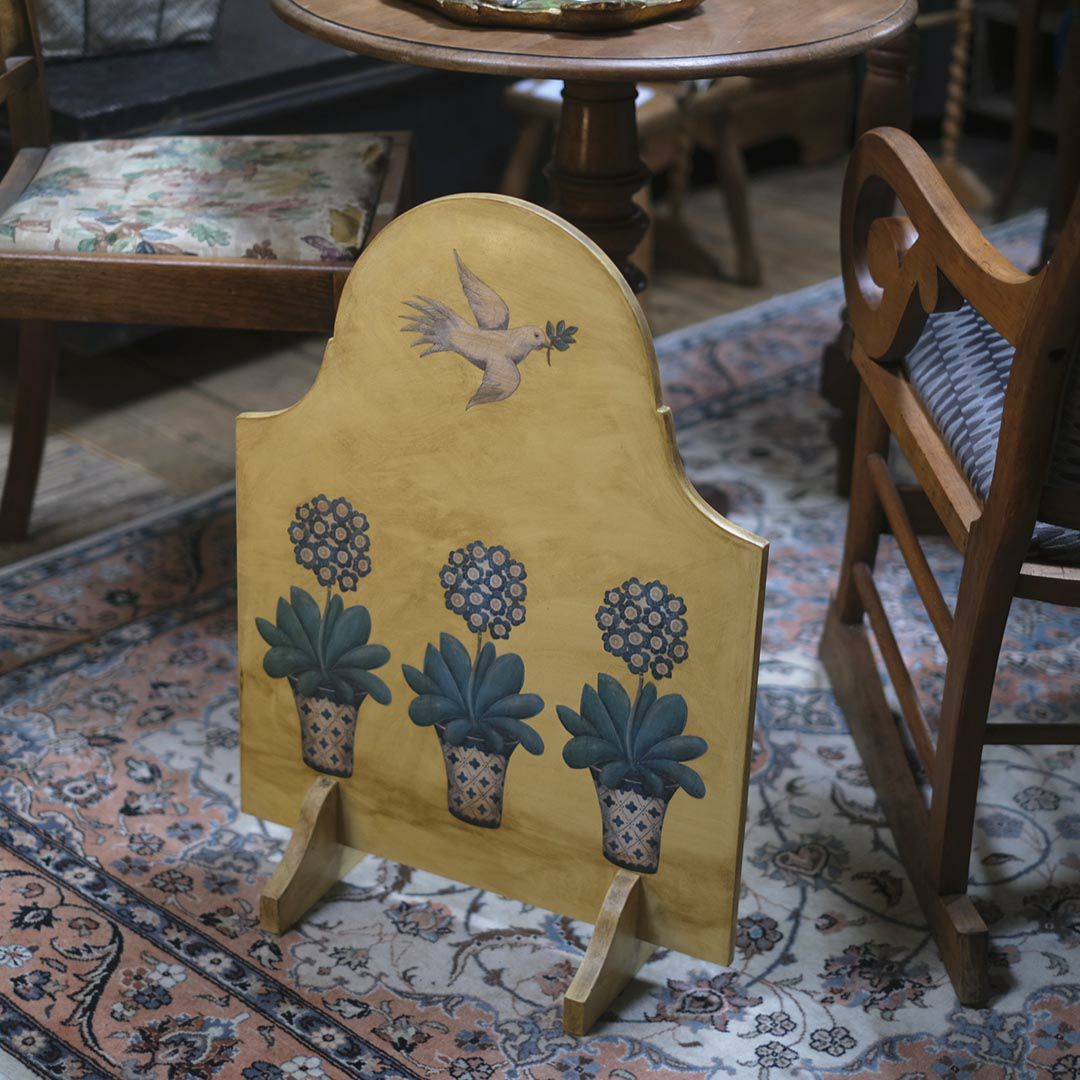 ヴィンテージマントルピース スクリーン 鳥