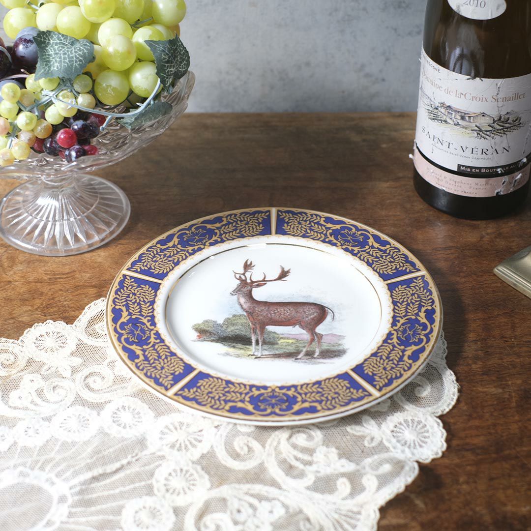 ヴィンテージ皿 鹿 イギリス