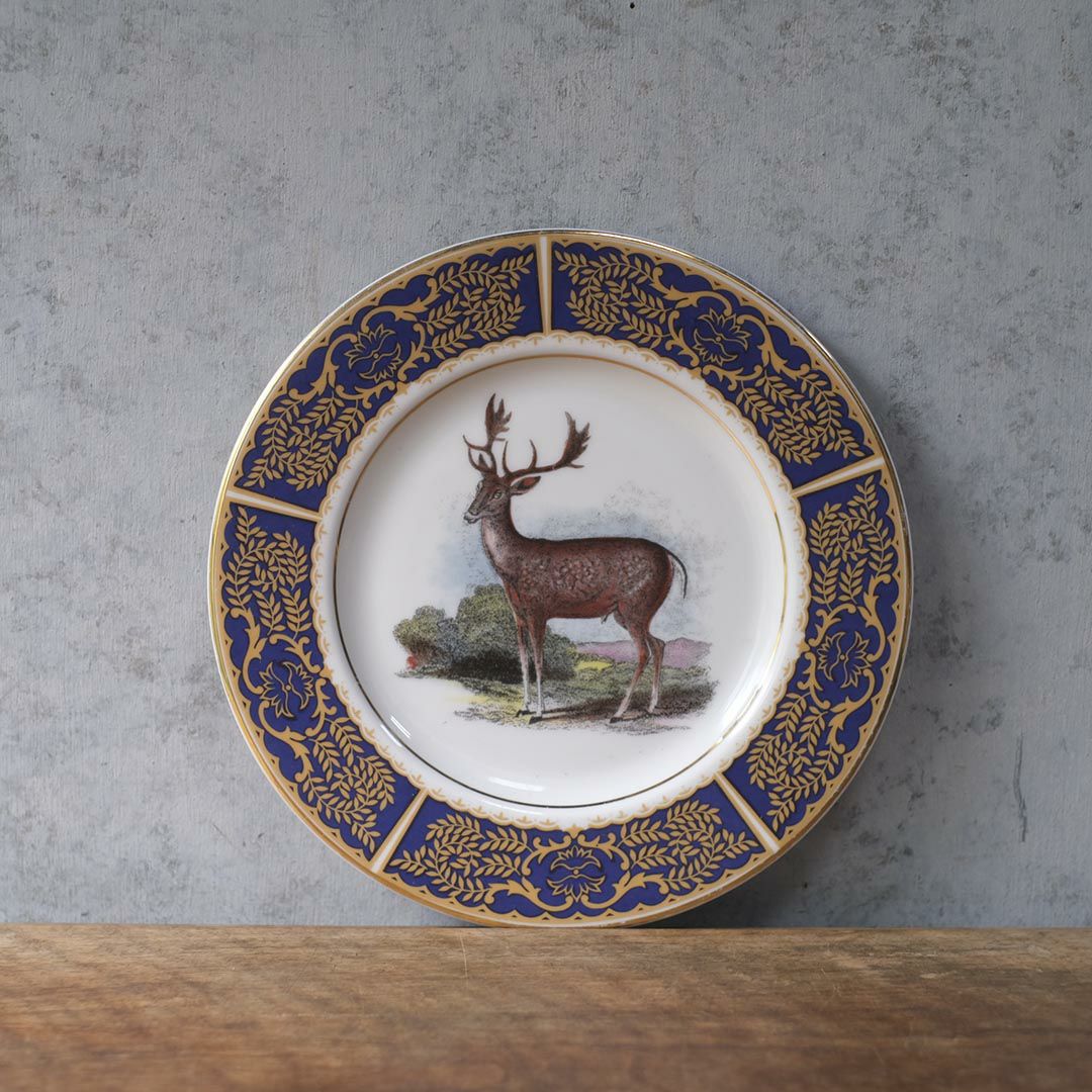 ヴィンテージ皿 鹿 イギリス1