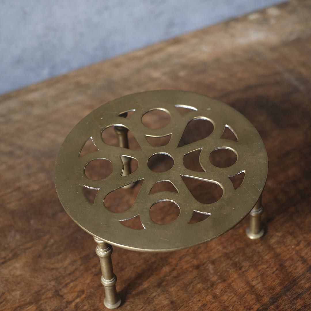 アンティークケトルスタンド イギリス 真鍮5