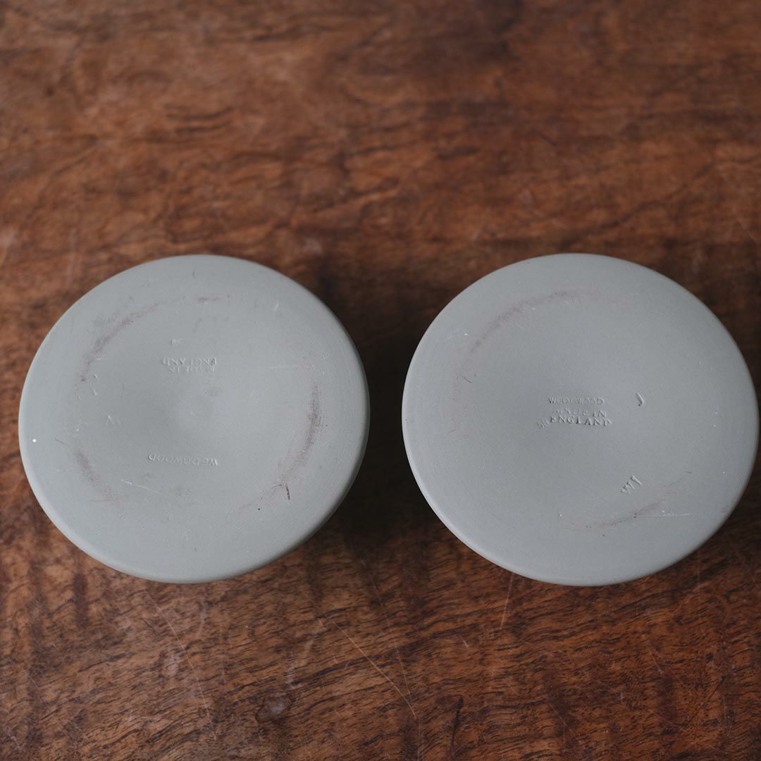 ィンテージ WEDGWOODジャスパー プレート ウェッジウッド イギリス 珍しい緑色 キャンドルスタンド5