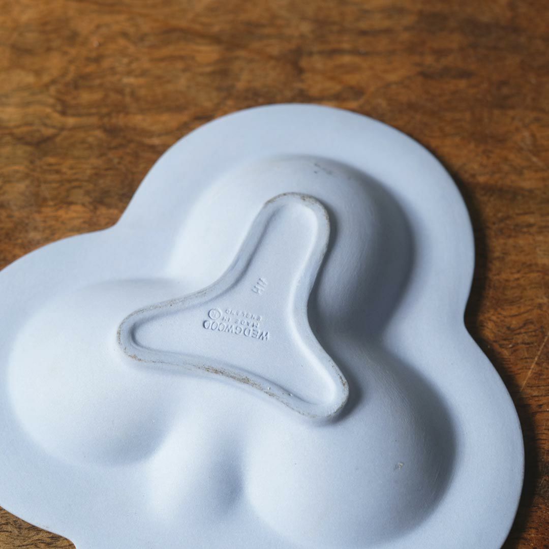 ヴィンテージ WEDGWOODジャスパー プレート ストーンウェア クローバー型 イギリス8