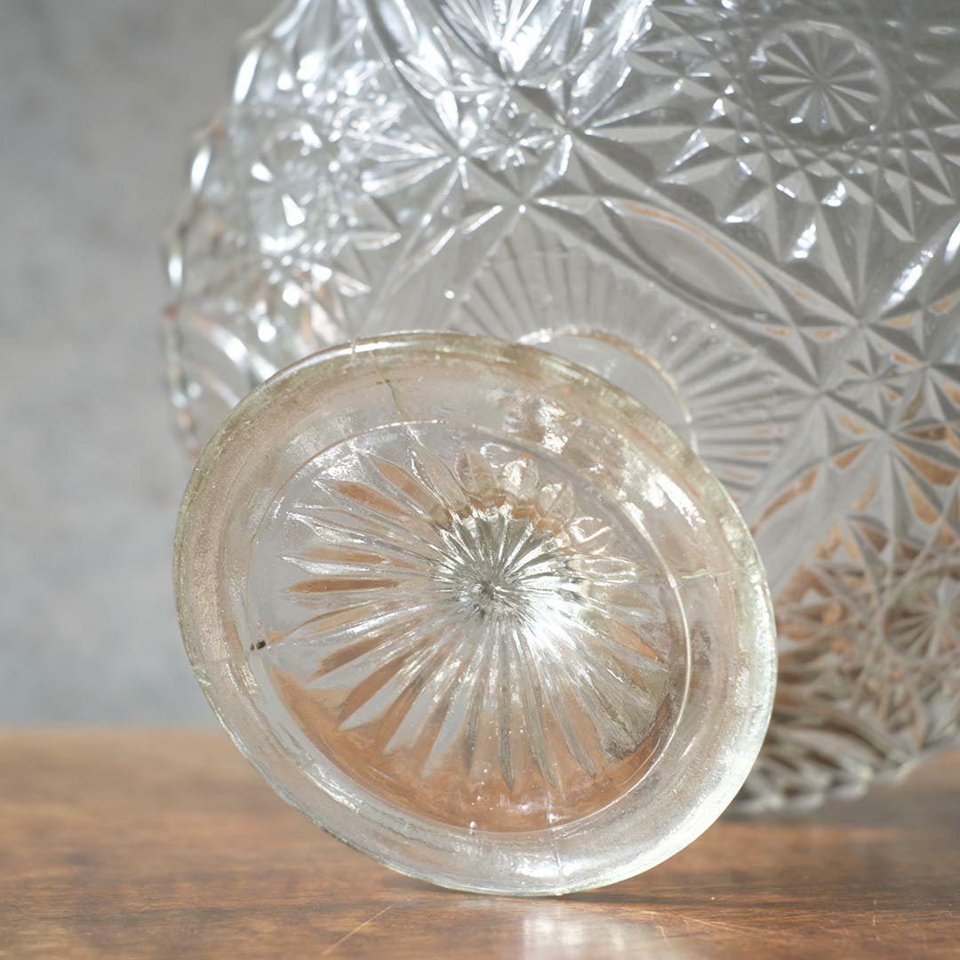 アンティークガラスケーキトレイスタンド イギリス 果物コンポート5