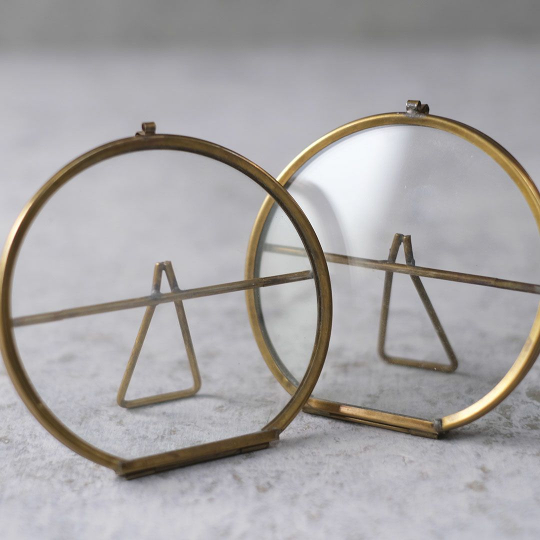 真鍮の丸いフォトフレーム 写真立て7