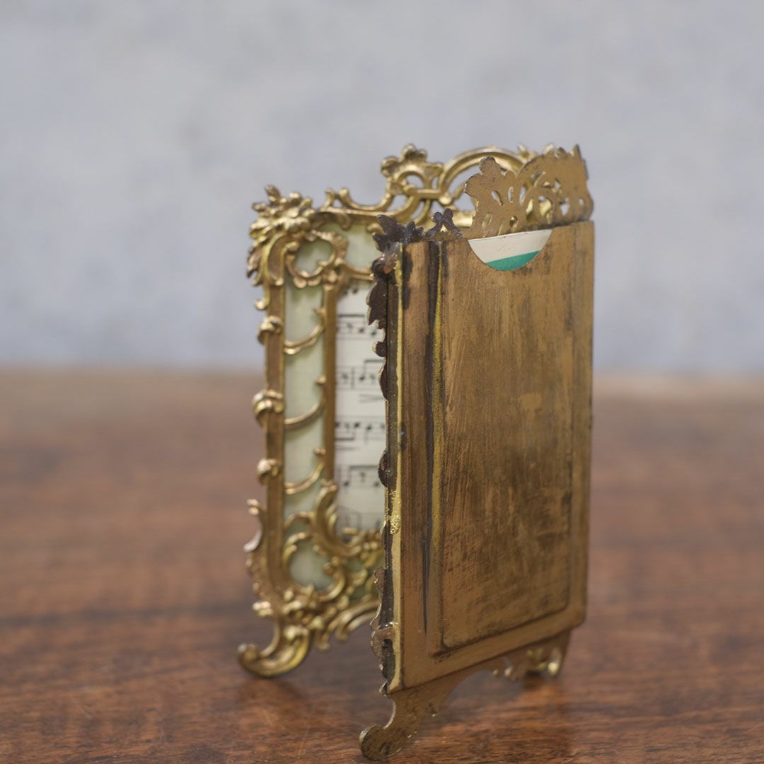 アンティ―クフォトフレーム ロココ 真鍮透かし装飾 写真立て フランス4