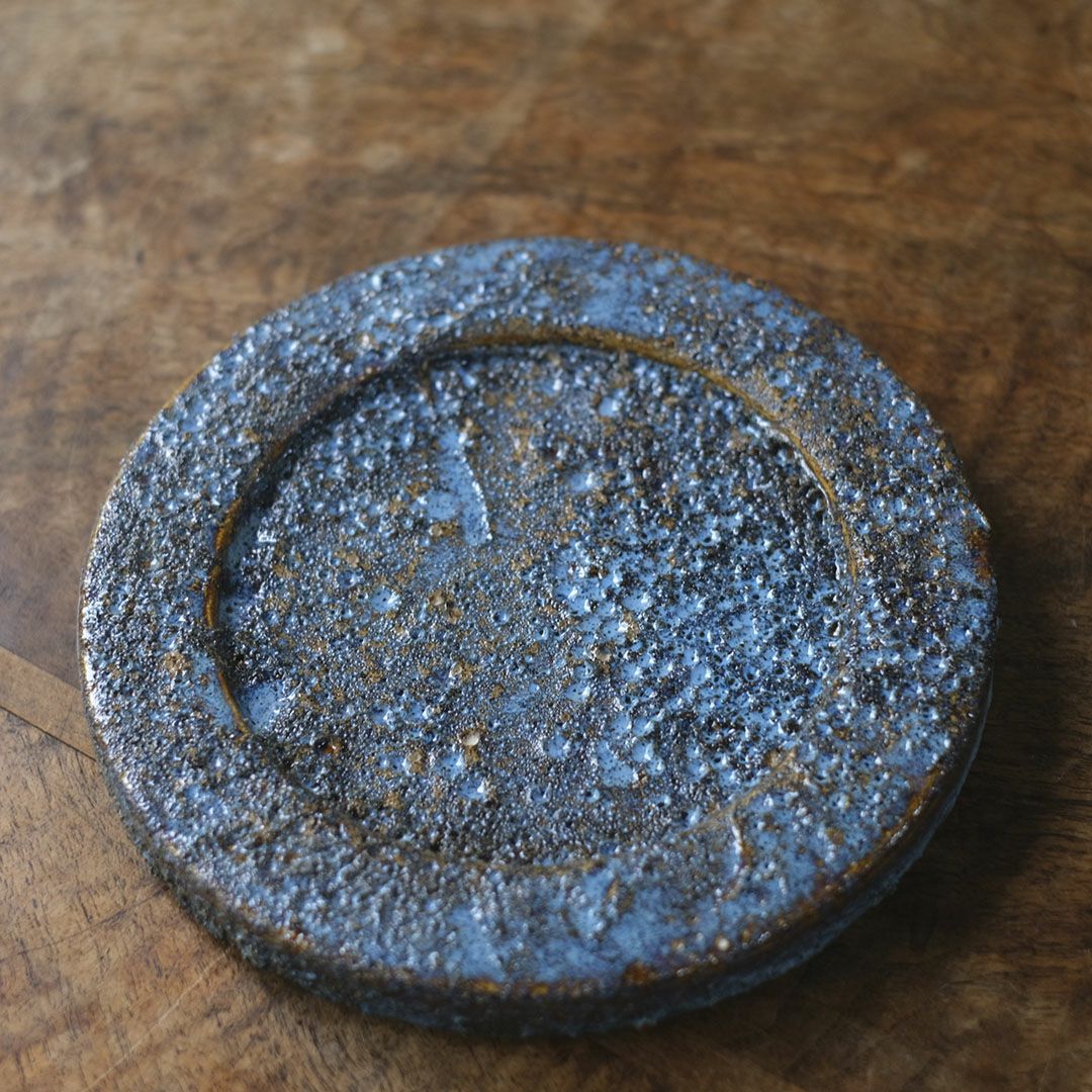 童話の鉢植えシリーズ 陶器のプランター&受け皿セット 青L8