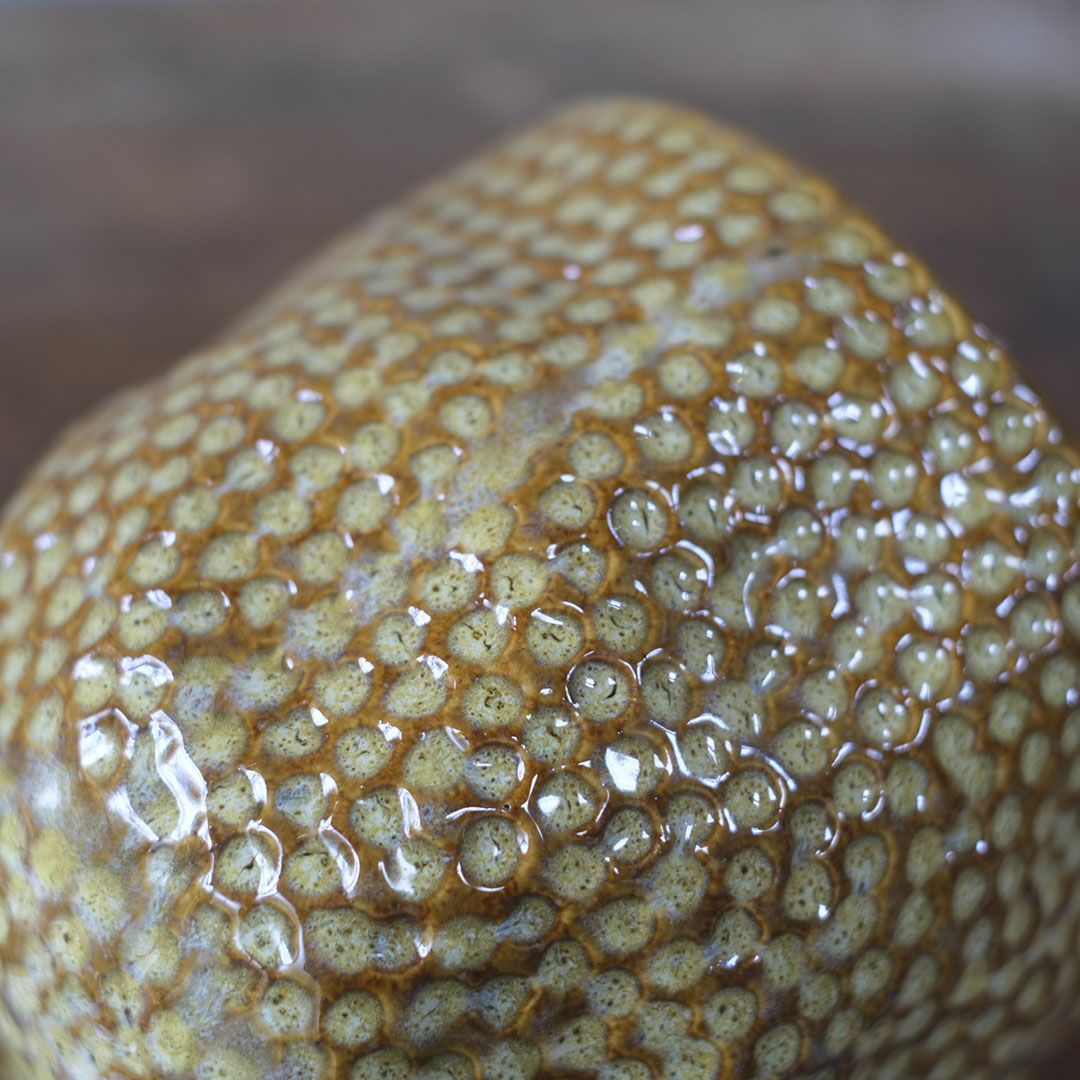 童話の鉢植えシリーズ 陶器のプランター&受け皿セット 3本足 ブラウン3