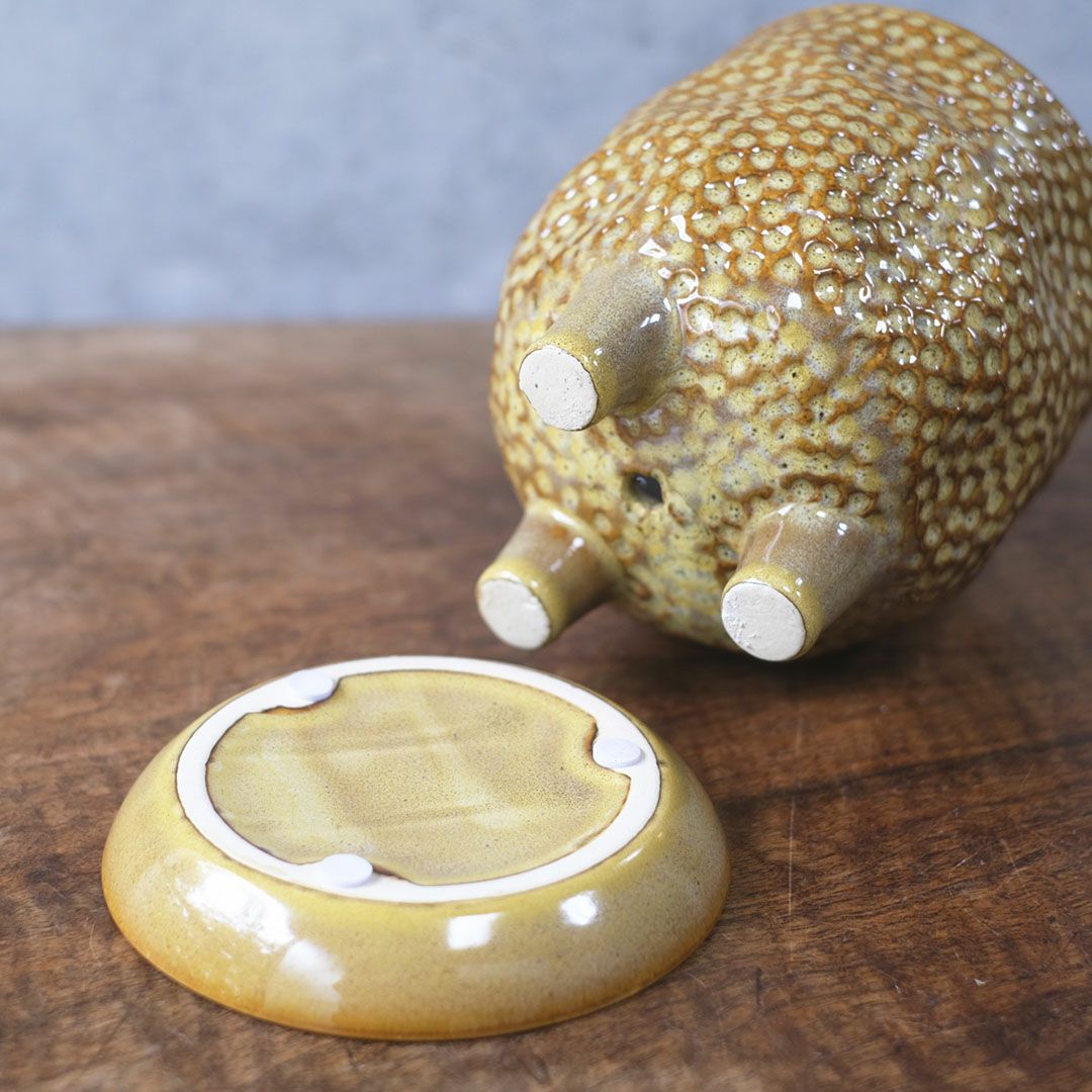 童話の鉢植えシリーズ 陶器のプランター&受け皿セット 3本足 ブラウン6