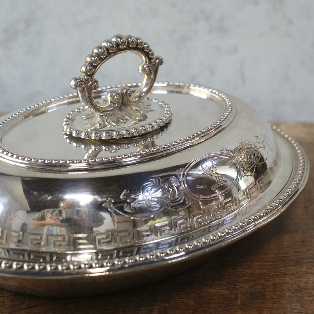 アンティーク アントレディッシュ シルバープレート 蓋付きディッシュ6