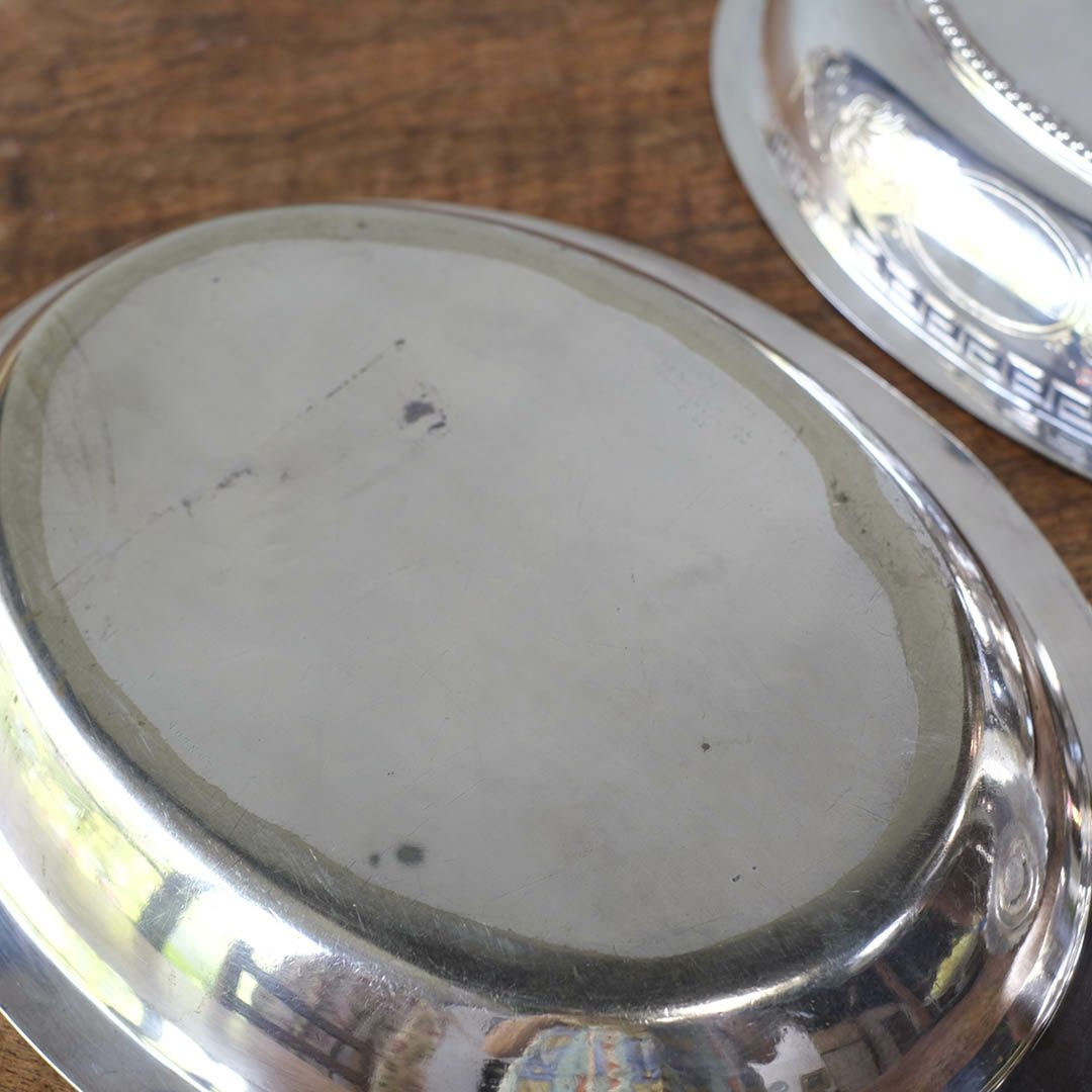 アンティーク アントレディッシュ シルバープレート 蓋付きディッシュ13