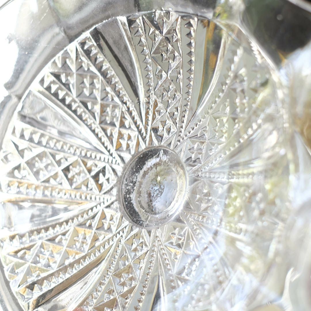 アンティーク ガラスケーキトレイスタンド イギリス フリルガラスコンポート5