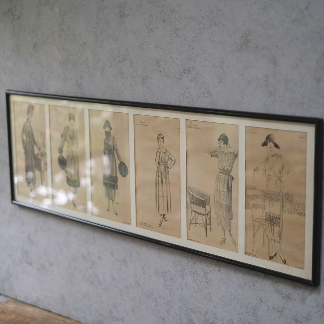 アンティーク リトグラフピクチャー ファッション フランス2