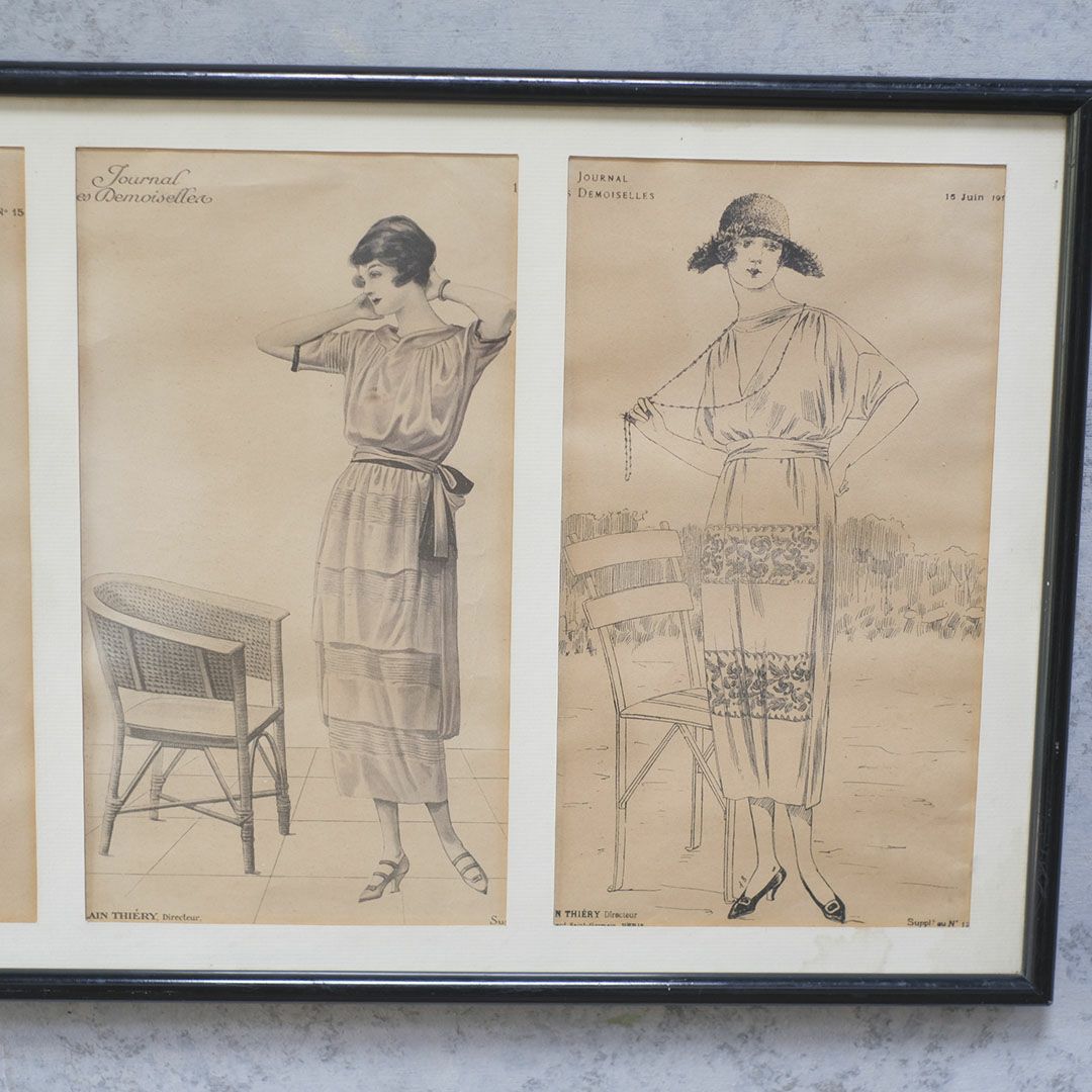 アンティーク リトグラフピクチャー ファッション フランス5