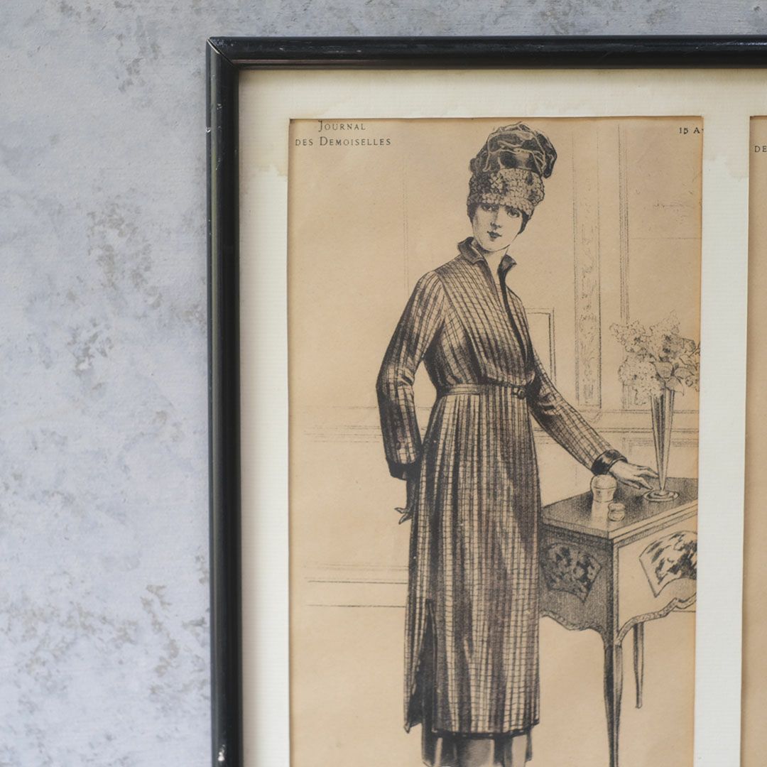 アンティーク リトグラフピクチャー ファッション フランス6