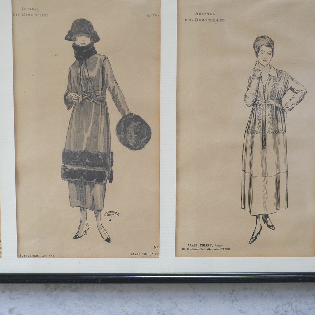 アンティーク リトグラフピクチャー ファッション フランス7