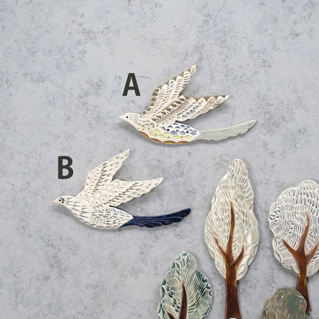 陶器の鳥のアートオブジェ Pottery studio K 日本人作家 オナガドリ4