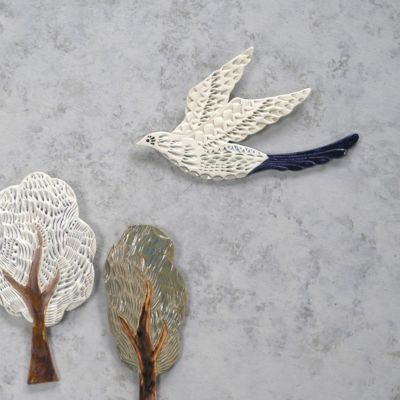 陶器の鳥のアートオブジェ Pottery studio K 日本人作家 オナガドリ5