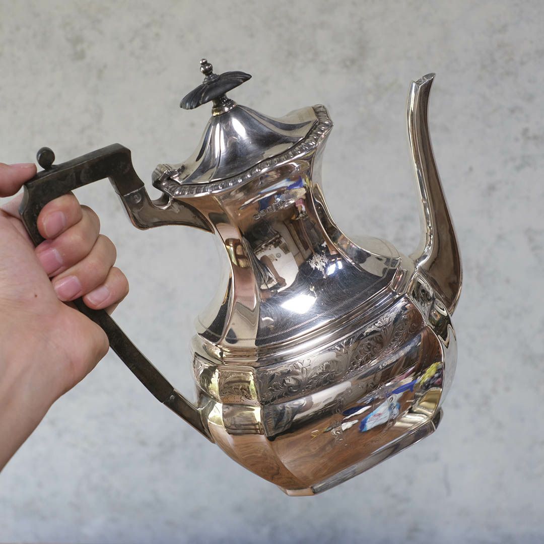 アンティークティーポットセット エドワーディアンリボン ティーサービス ウォーカーアンドホール W&H イギリス3