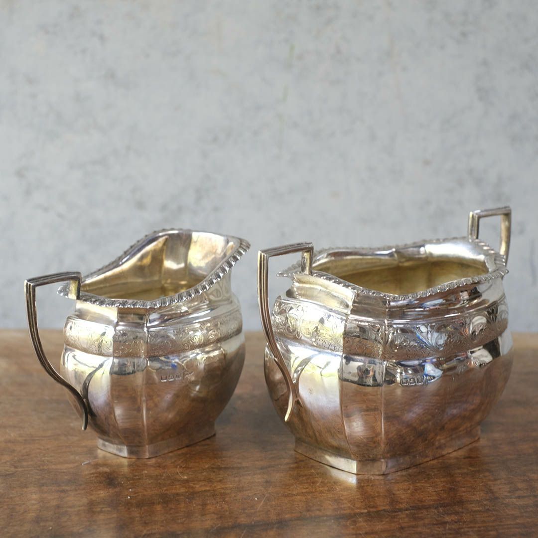 アンティークティーポットセット エドワーディアンリボン ティーサービス ウォーカーアンドホール W&H イギリス8